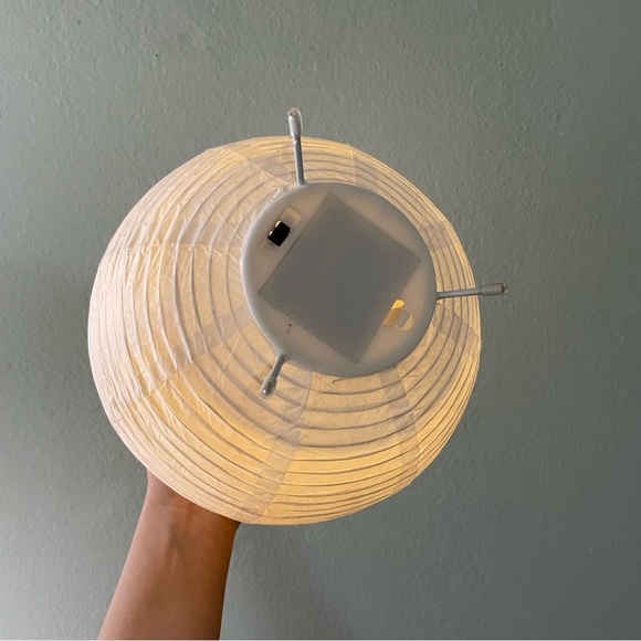 White Paper Lantern Stand Lamp - Picture 3 of 3